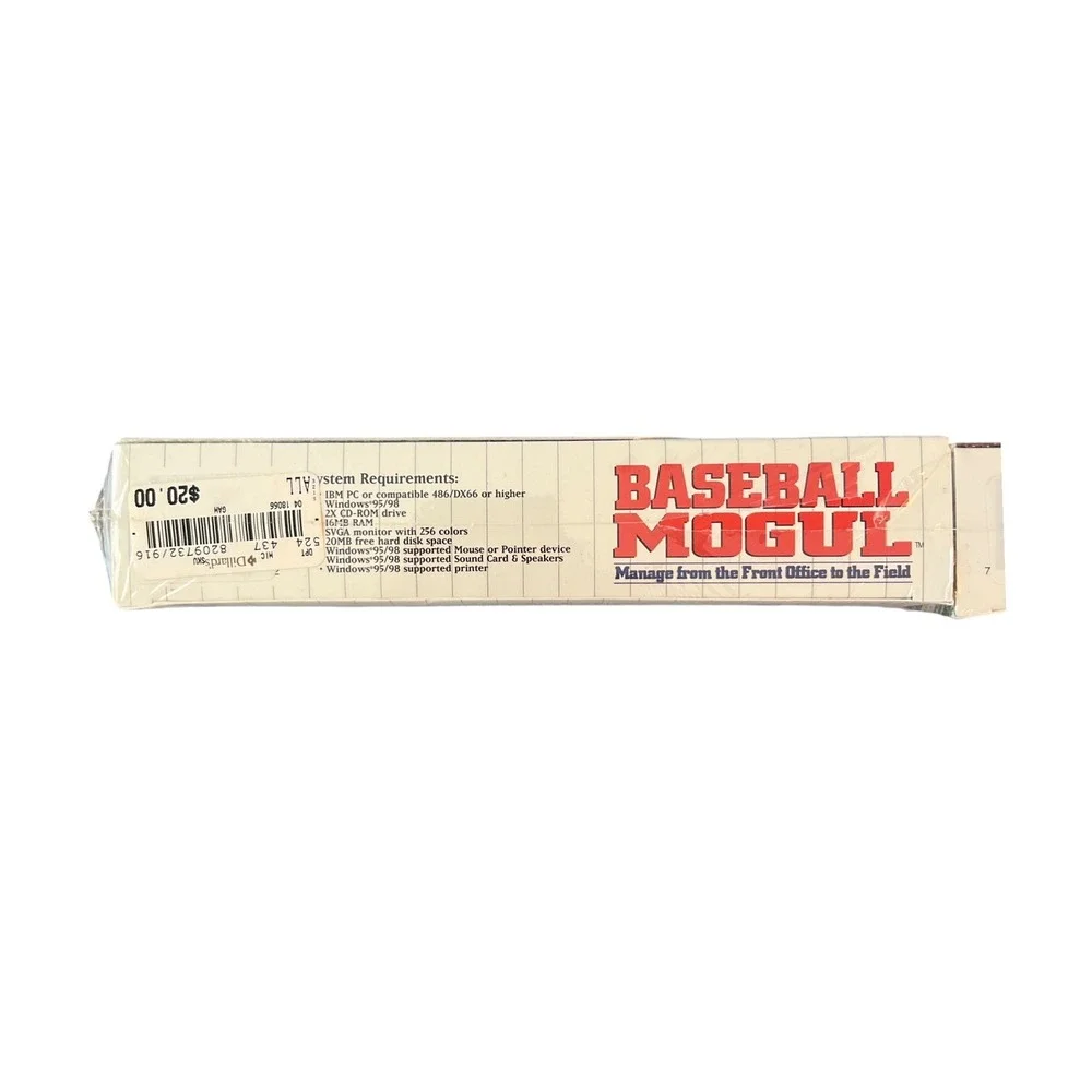 Baseball Mogul & Football Mogul PC CD-ROM Bundle Sealed WizardWorks 1998